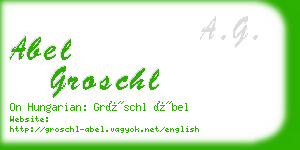abel groschl business card